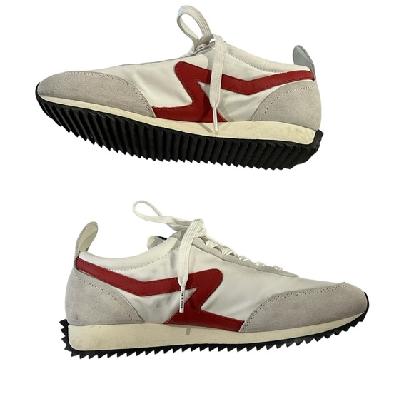 Rag & Bone Retro Runner Nylon & Suede Lace-Up Low-Top Sneakers, Size 38 - Picture 4 of 8